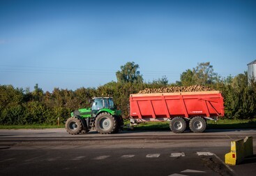 Tractor met bieten